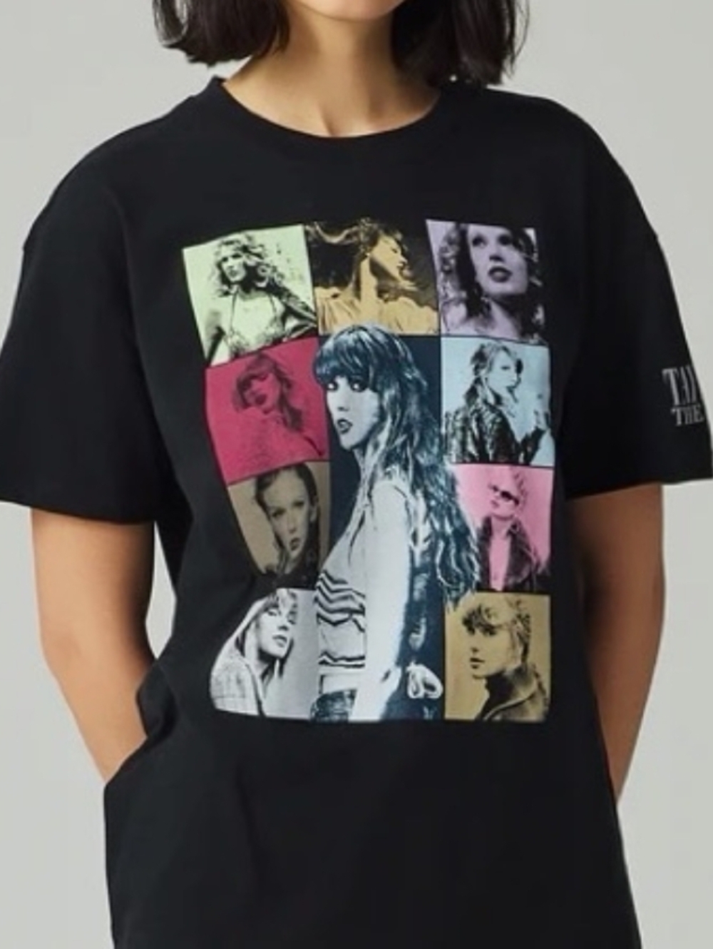 Taylor Swift The Eras Tour black T-shirt  collage album eras size Large